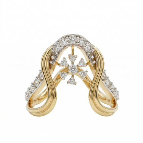 Vanki Style Lab Grown Diamond 14K Gold Engagement Ring