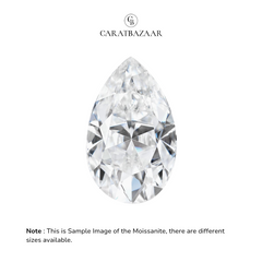 Pear Cut Certified Moissanite Diamond D VVS1