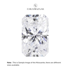 Radiant Cut Certified Moissanite Diamond D VVS1
