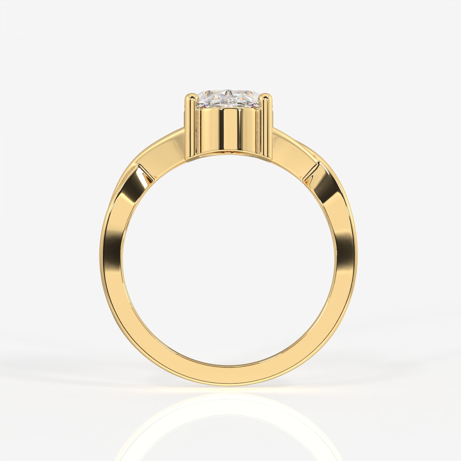 Affordable Oval Cut Moissanite Diamond Engagement Sterling Silver Ring