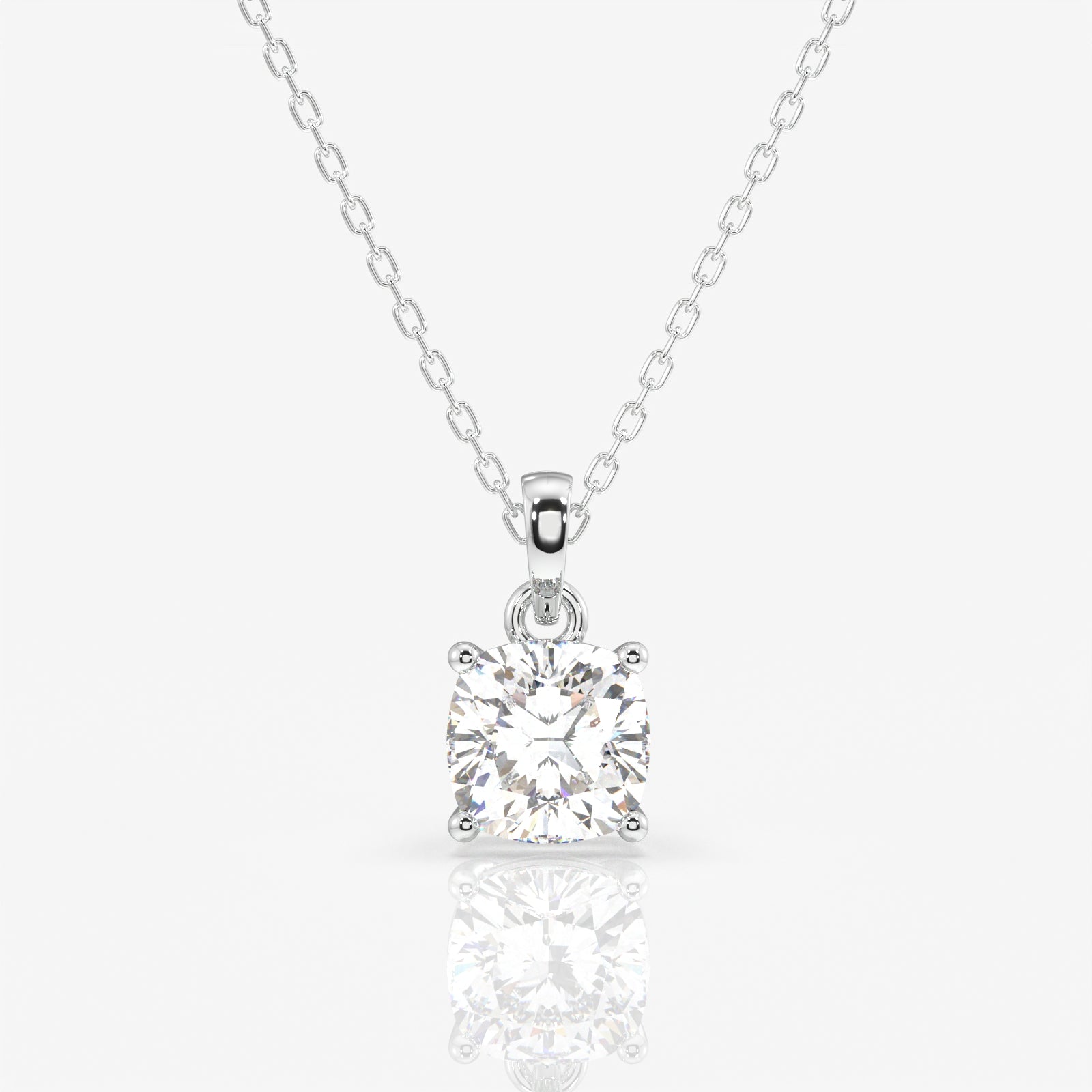 Buy Caratbazaar Cushion Cut Lab Grown Diamond Solitaire 14k Gold Pendant