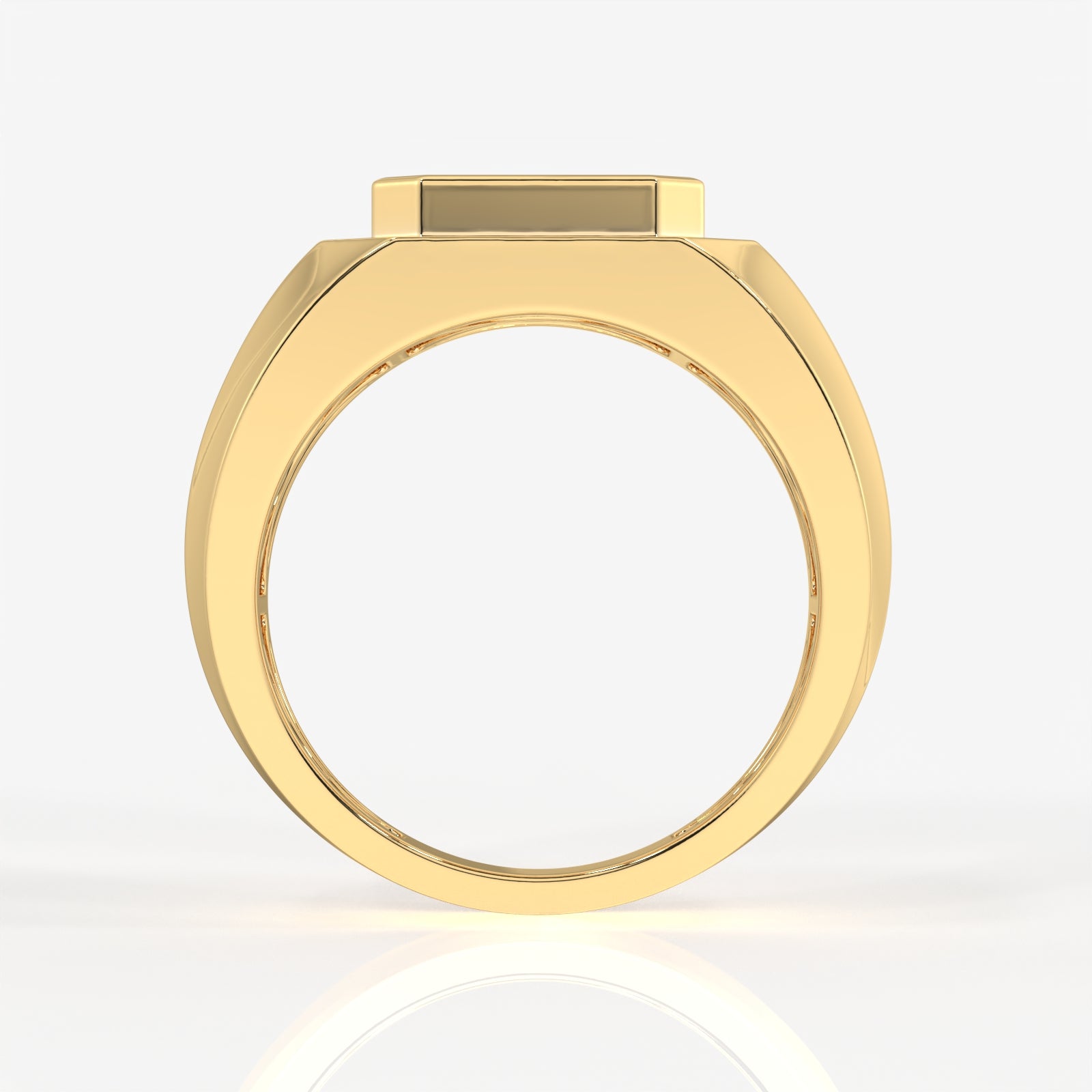 Buy Caratbazaar Emerald Cut Moissanite Diamond 18k Gold Ring