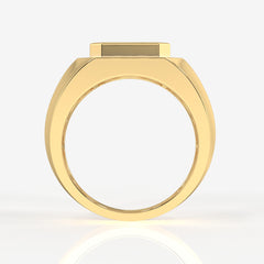 Buy Caratbazaar Emerald Cut Moissanite Diamond 18k Gold Ring