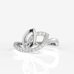 Buy Caratbazaar Floral Grace Lab Grown Diamond 14k Gold Ring