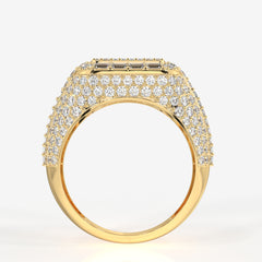 Buy Caratbazaar Grand Emperor Lab Grown Diamond Men's 14K Yellow Gold Ring