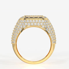 Buy Caratbazaar Grand Emperor Lab Grown Diamond Men's 14K Yellow Gold Ring