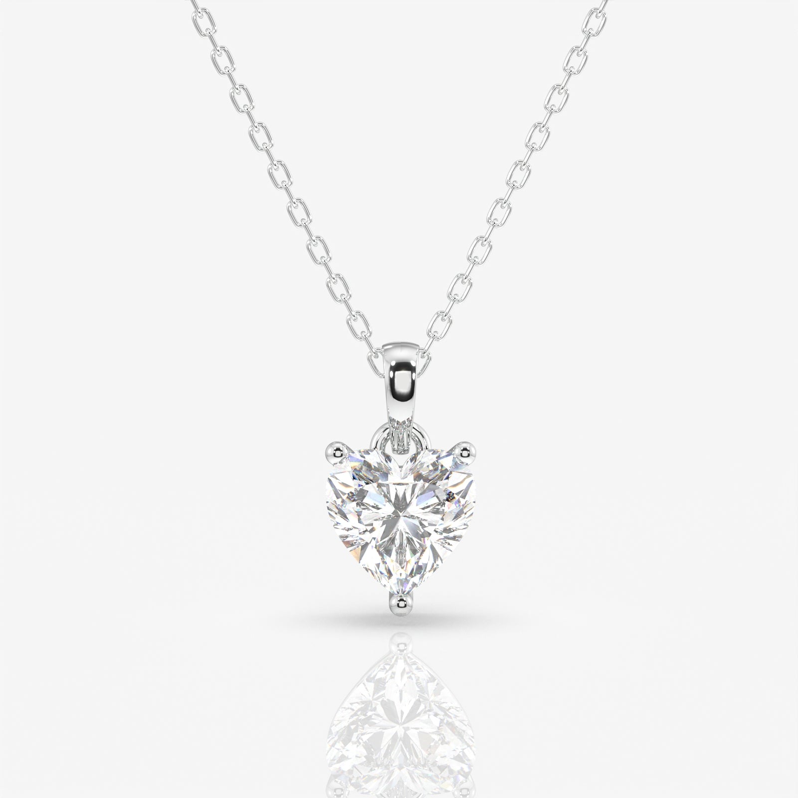 Buy Caratbazaar Heart Cut Lab Grown Diamond Solitaire 14k Gold Pendant