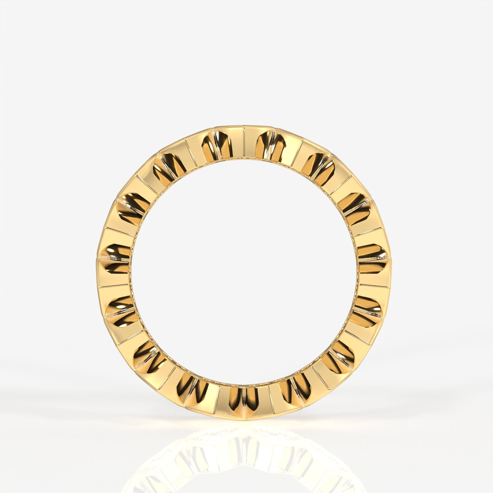 Buy Caratbazaar Heart Cut Moissanite Diamond Eternity Band 18K Gold Ring