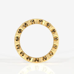 Buy Caratbazaar Heart Cut Moissanite Diamond Eternity Band 18K Gold Ring