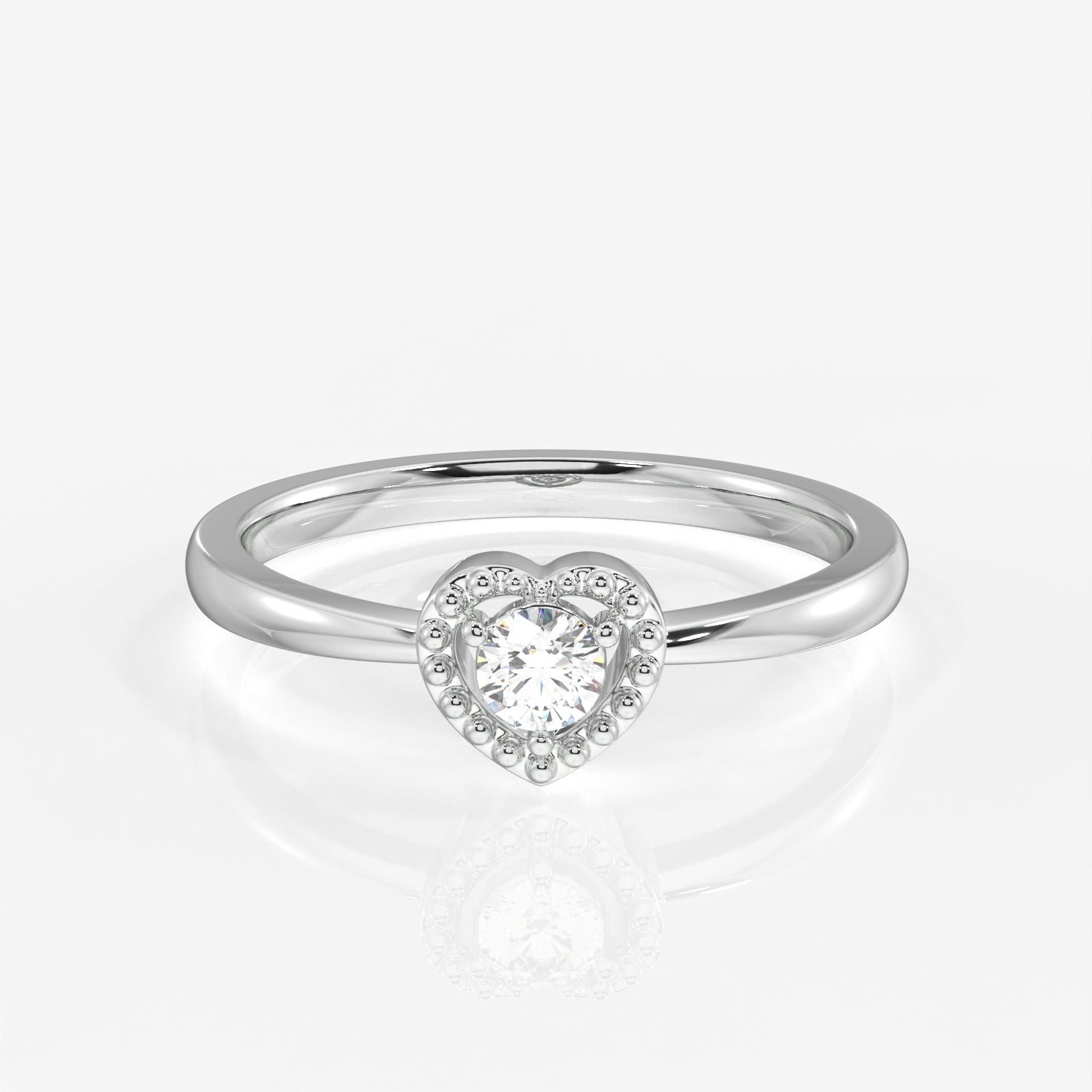 Buy Caratbazaar Heart Glow Lab Grown Diamond 18k Gold Ring