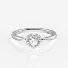 Buy Caratbazaar Heart Glow Lab Grown Diamond 18k Gold Ring