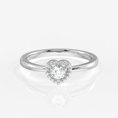 Buy Caratbazaar Heart Glow Lab Grown Diamond 18k Gold Ring