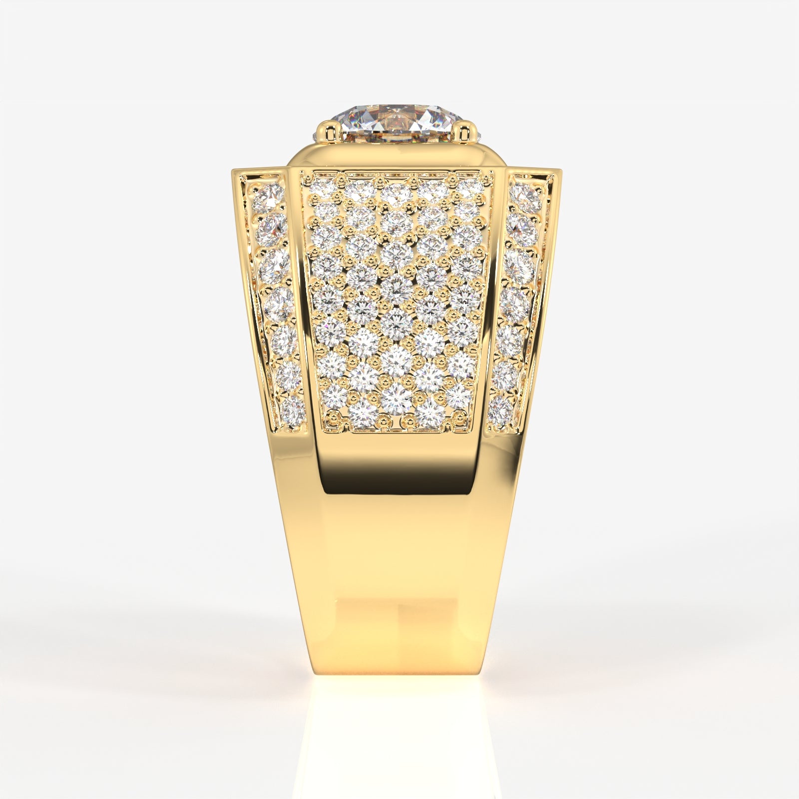 Buy Caratbazaar Lab Grown Diamond, Full Star Men's 14k Gold Ring
