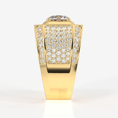 Buy Caratbazaar Lab Grown Diamond, Full Star Men's 14k Gold Ring