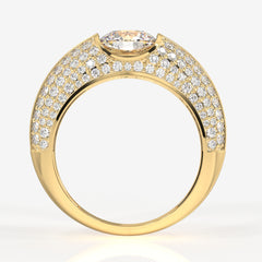 Buy Caratbazaar Lab Grown Diamond, Luxe Accents Men's 14k Gold Ring