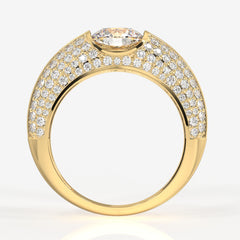 Buy Caratbazaar Lab Grown Diamond, Luxe Accents Men's 14k Gold Ring