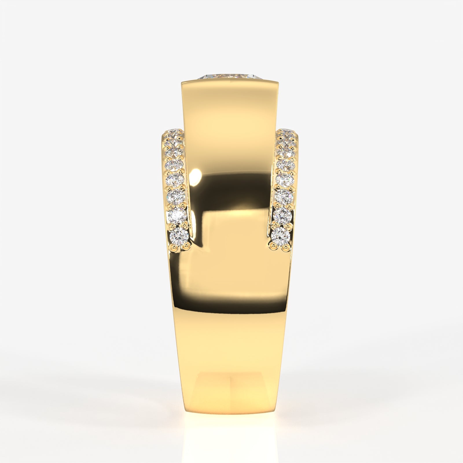 Buy Caratbazaar Lab Grown Diamond, Matt Men's 14k Gold Ring