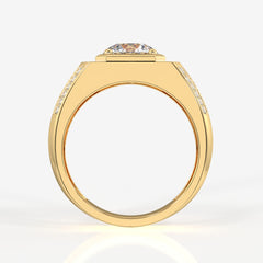 Buy Caratbazaar Lab Grown Diamond, Men' s Unique Engagement 14k Gold Ring