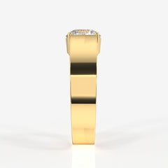 Buy Caratbazaar Lab Grown Diamond, Simple Classic Men's 14k Gold Ring