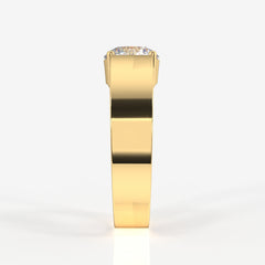 Buy Caratbazaar Lab Grown Diamond, Simple Classic Men's 14k Gold Ring