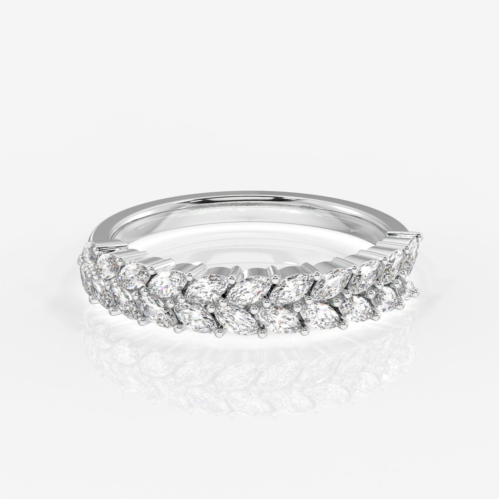 Buy Caratbazaar Marquise Cut Lab Grown Diamond Wedding Band 14k Gold Ring