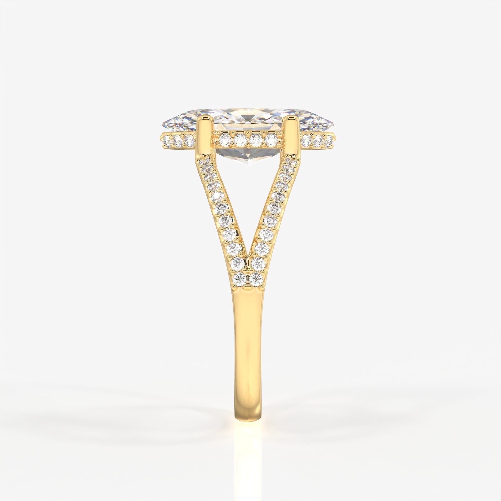 Buy Caratbazaar Marquise Cut Moissanite Diamond Engagement Sterling Silver Ring