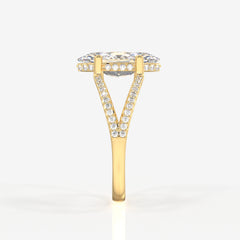 Buy Caratbazaar Marquise Cut Moissanite Diamond Engagement Sterling Silver Ring