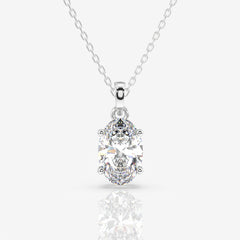 Buy Caratbazaar Oval Cut Lab Grown Diamond Solitaire 14k Gold Pendant