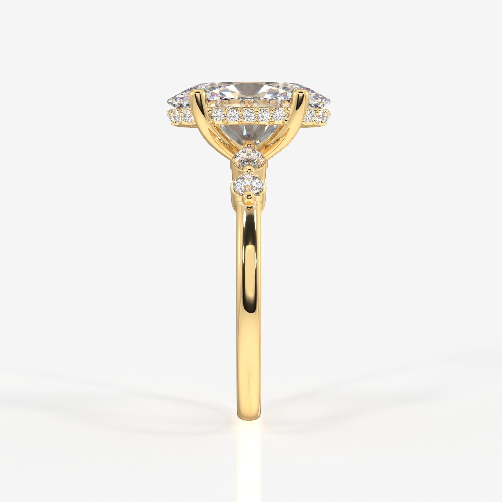 Buy Caratbazaar Oval Cut Moissanite Diamond Engagement Sterling Silver Ring