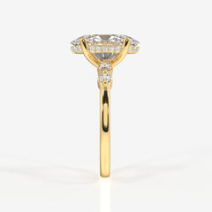 Buy Caratbazaar Oval Cut Moissanite Diamond Engagement Sterling Silver Ring