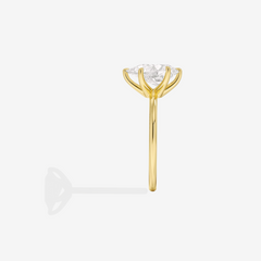 Buy Caratbazaar Pear Cut Lab Grown Diamond Classic Solitaire Engagement 14k Gold Ring