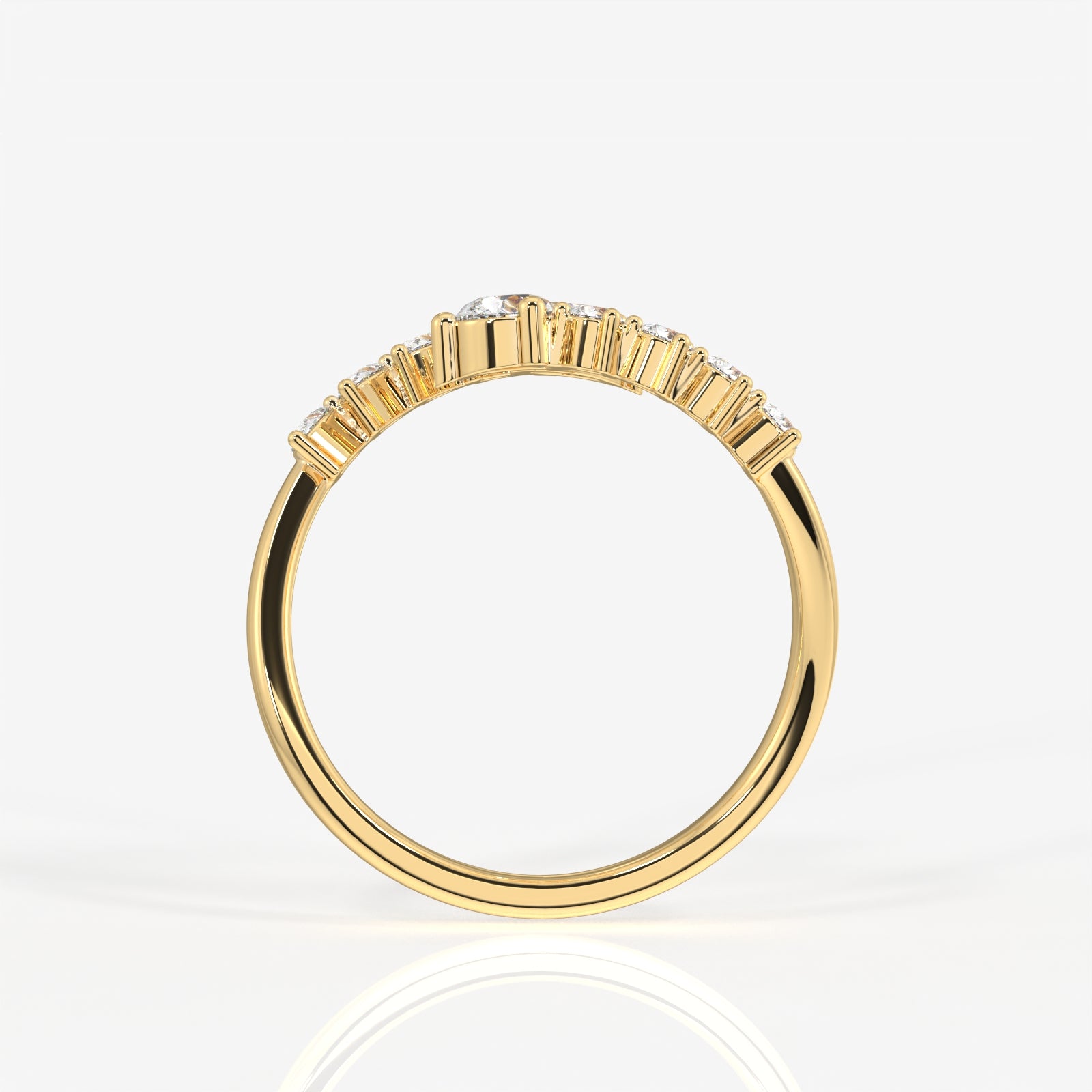 Buy Caratbazaar Pear Cut Moissanite Diamond Daily Wear 18K Gold Ring