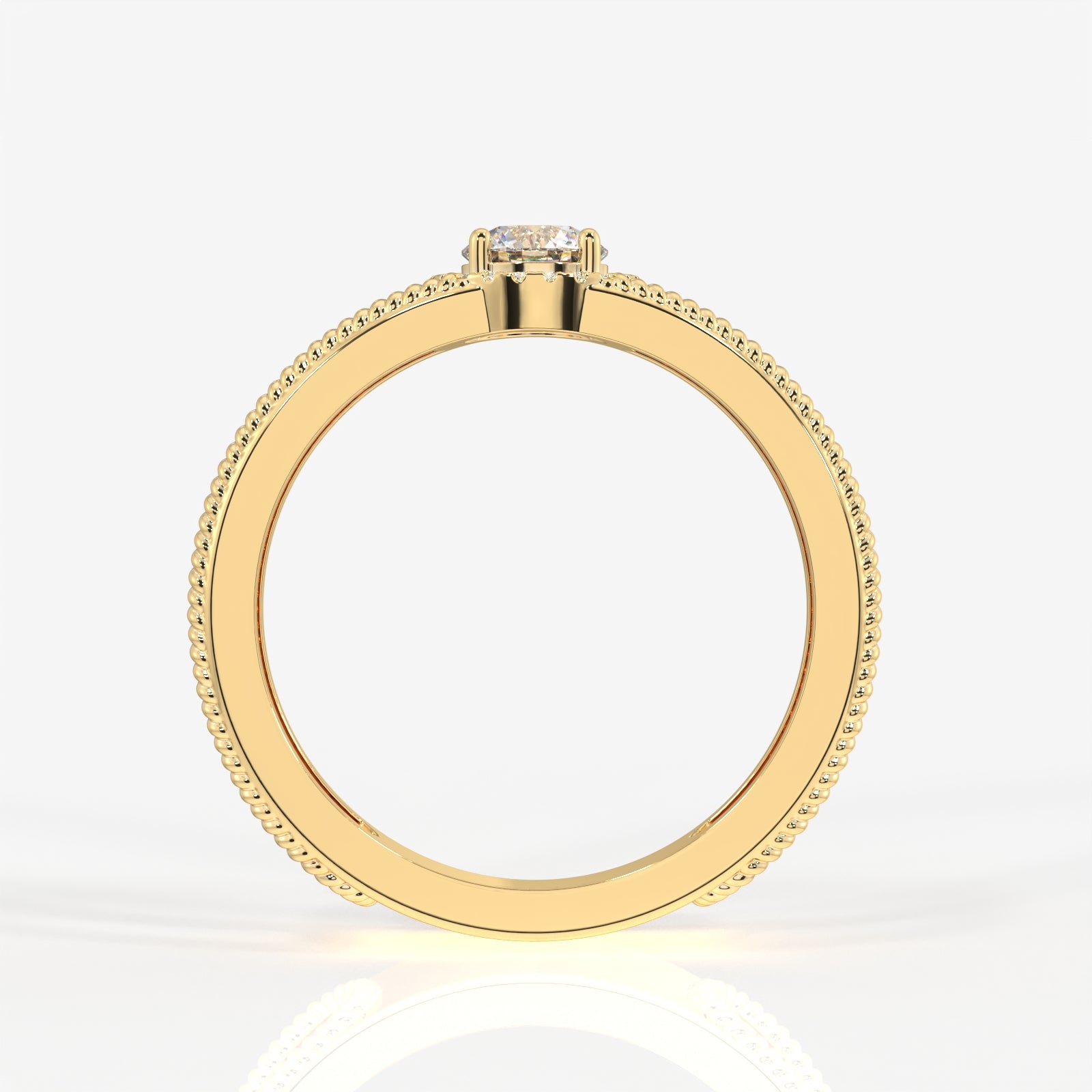 Buy Caratbazaar Regal Crown Lab Grown Diamond Men's 14K Yellow Gold Ring