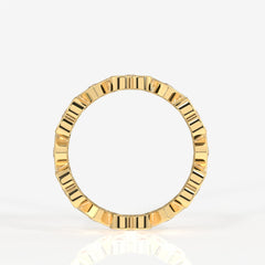 Buy Caratbazaar Round Cut Lab Grown Diamond Heart Eternity 18k Gold Band Ring