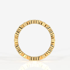 Buy Caratbazaar Round Cut Lab Grown Diamond Heart Eternity 18k Gold Band Ring