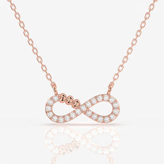 Buy Caratbazaar Round Cut Lab Grown Diamond Infinity fashion 14k Gold Pendant