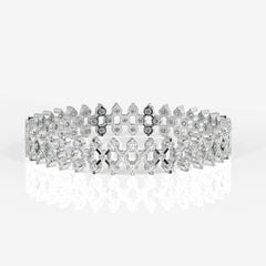 Buy Caratbazaar Round Cut Moissanite Diamond 18K Gold Bangle