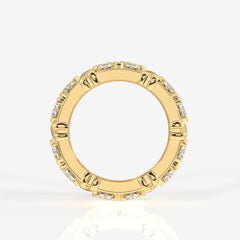 Buy Caratbazaar Round Cut Moissanite Diamond Eternity Band 18K Gold Ring