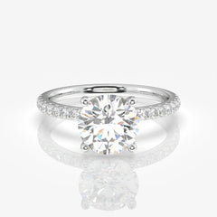 Buy Caratbazaar Round Cut Moissanite Diamond Pave 14k Ring