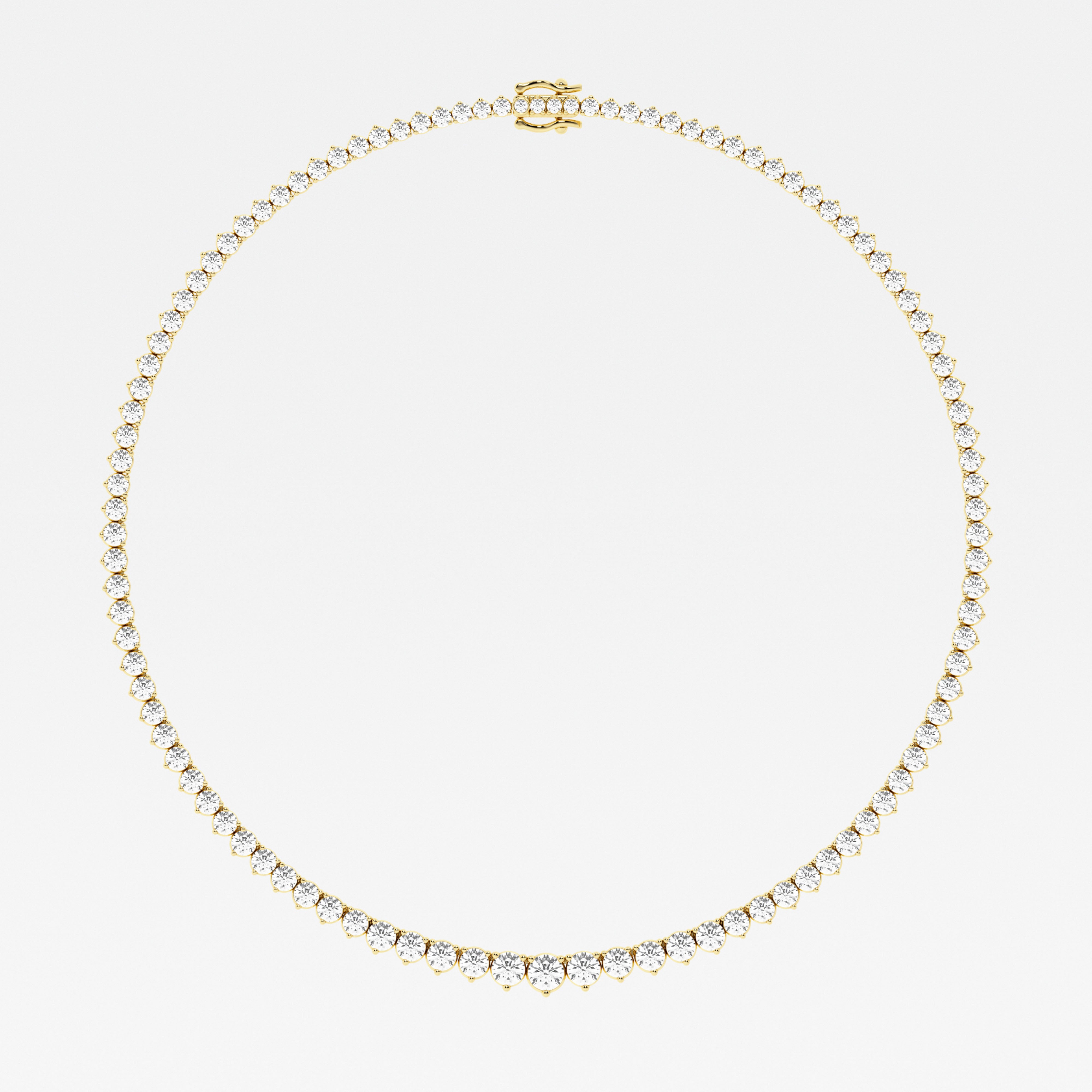Buy Caratbazaar Round Cut Moissanite Diamond Tennis 18k Gold Necklace
