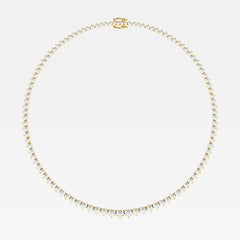 Buy Caratbazaar Round Cut Moissanite Diamond Tennis 18k Gold Necklace