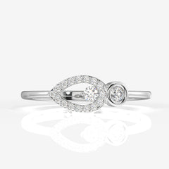 Buy Caratbazaar Teardrop Glow Lab Grown Diamond 18k Gold Ring