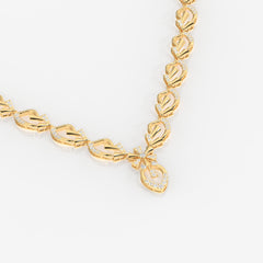 Buy Caratbazaar Women's Round Cut Moissanite Diamond Sterling Silver Necklace & Earrings