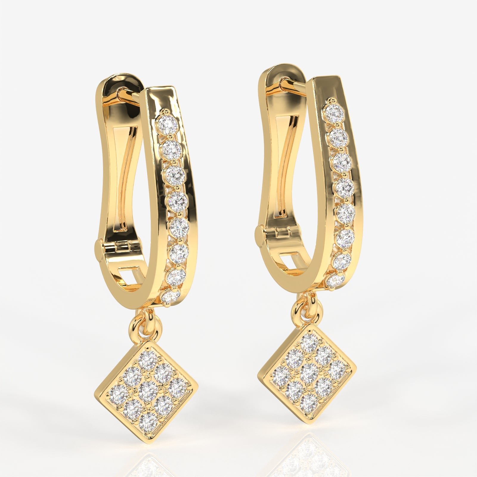 Buy Diamond Dew Lab Grown Hoops 14k Gold Earrings
