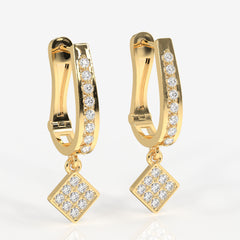 Buy Diamond Dew Lab Grown Hoops 14k Gold Earrings