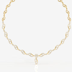Buy Elara Lab Grown Diamond Designer 14k Gold Necklace