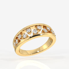 Buy Floral Bliss Lab Grown Diamond 18k Gold Band