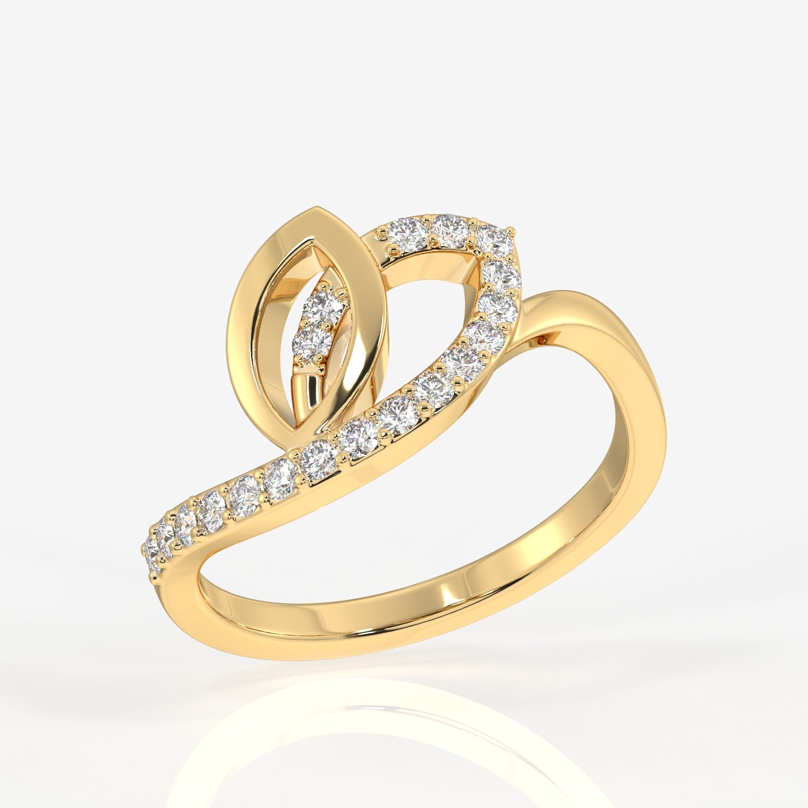 Buy Floral Grace Lab Grown Diamond 14k Gold Ring