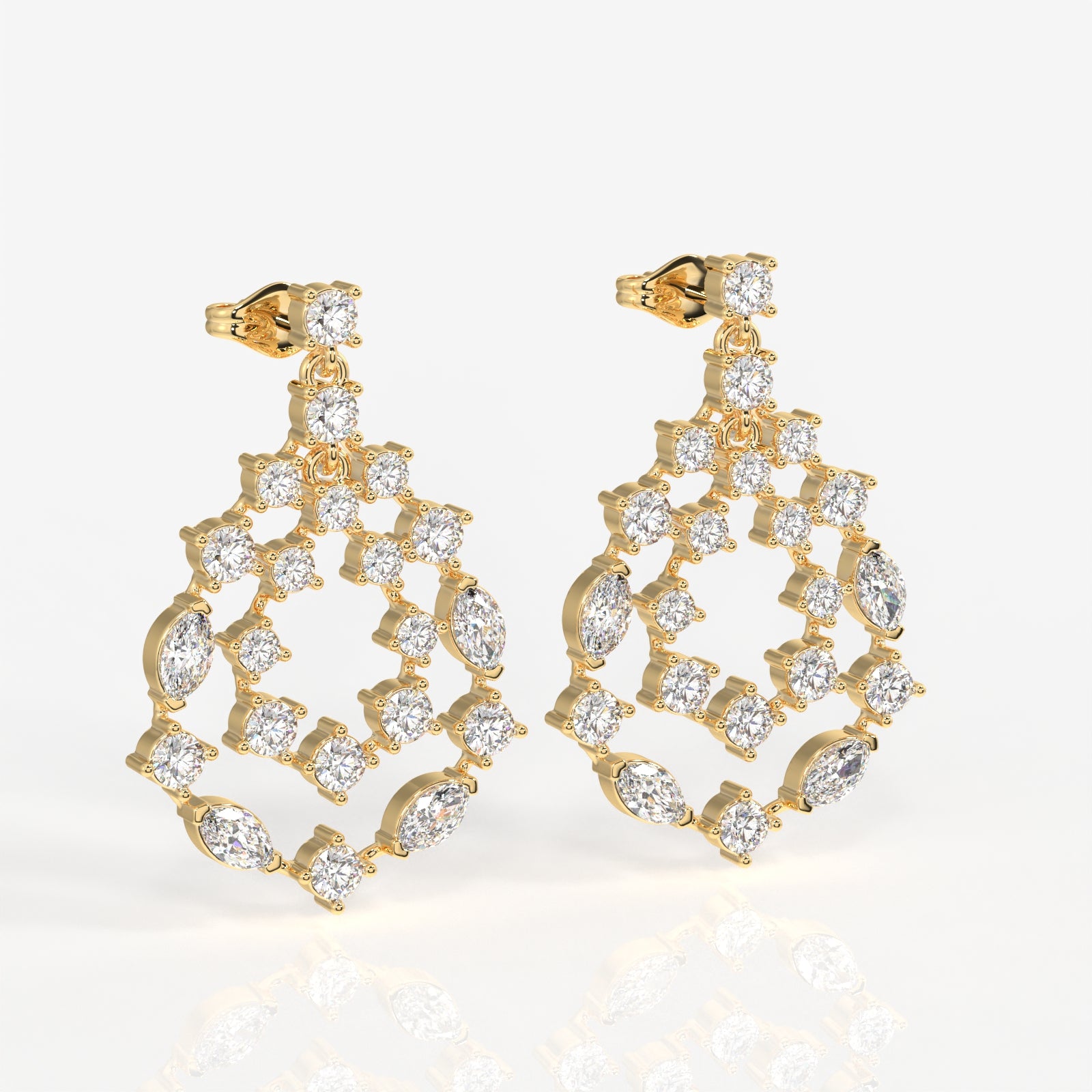 Buy Golden Vine Lab Grown Drop 14k Gold Earrings