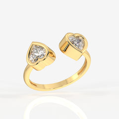 Buy Heart Cut Moissanite Diamond Toi Moi 18K Gold Ring